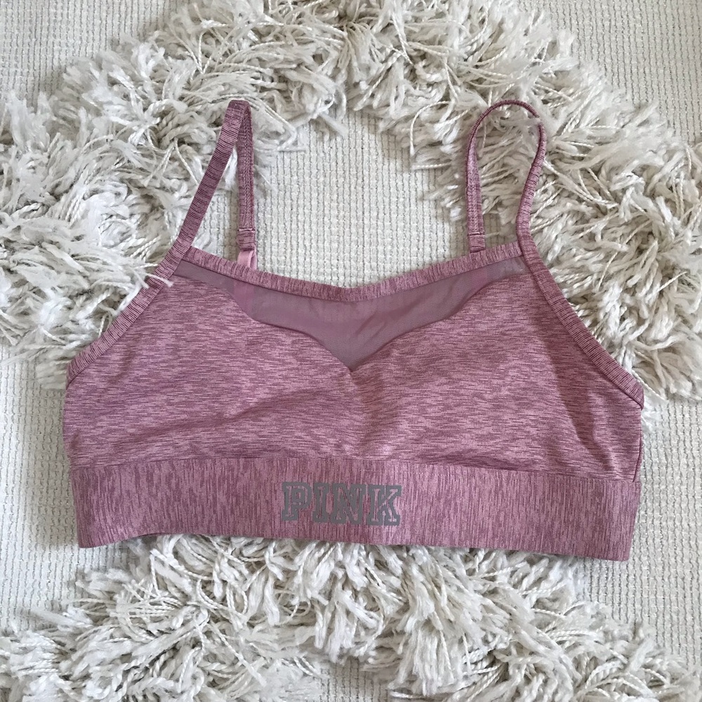 PINK Victoria’s Secret Mesh Square Neck Sports Bra